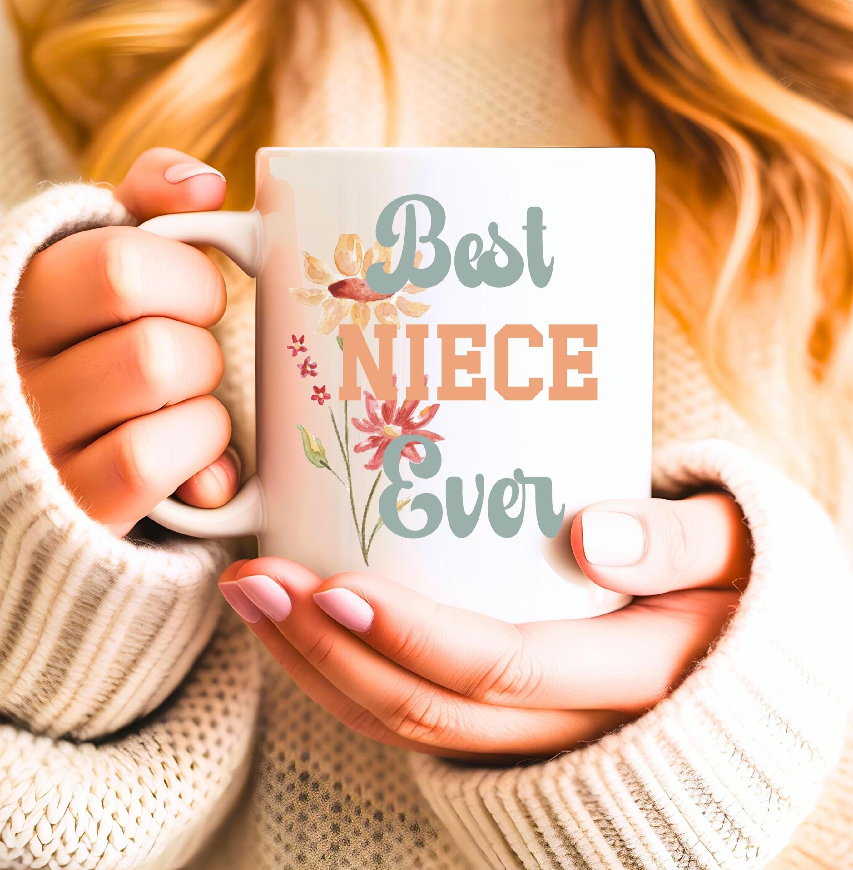 Floral Niece Coffee Mug, Birthday Gift, Wildflower Design