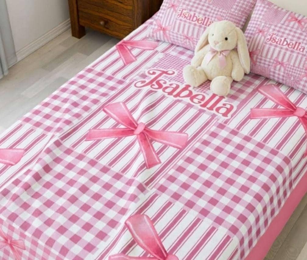 Custom Personalized Blanket, Country Farmhouse Bedding Set, Pillow Case Set, Blankets for Girls, College Dorm Bedding, Custom Name Blanket