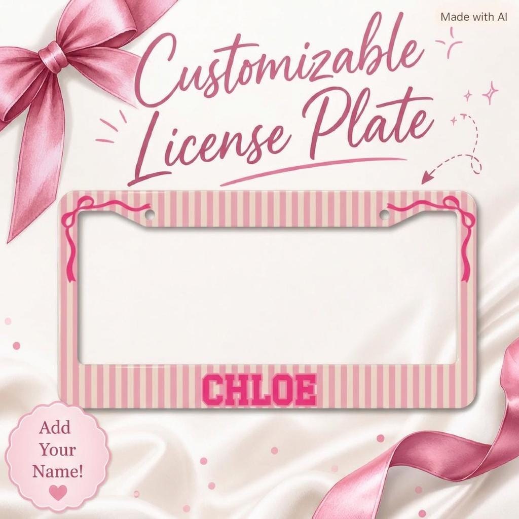 Driving Test Pass Gift, Custom Plate Holder, Personalized Car Gifts, License Plate Frame, Custom Name Car Tag, New Driver Gift Ideas