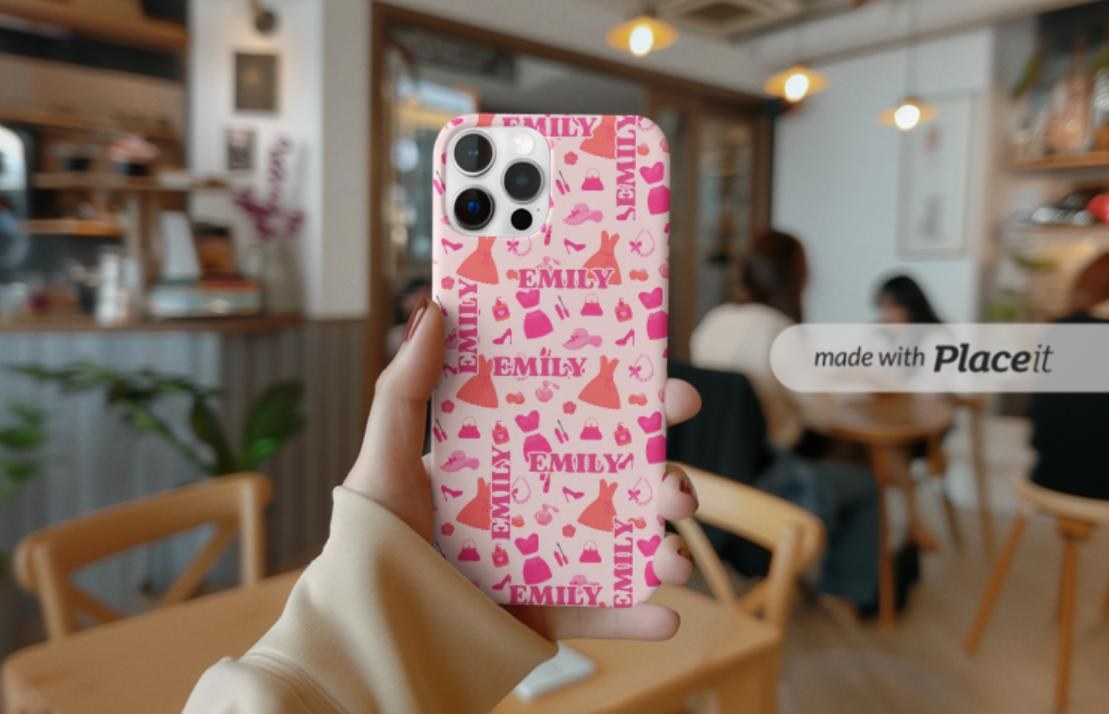 Custom Name iPhone Case iPhone 12 iPhone 12 mini iPhone 12 pro iPhone 12 pro max Pink Fashion Girly Design, Personalized Gift for Her