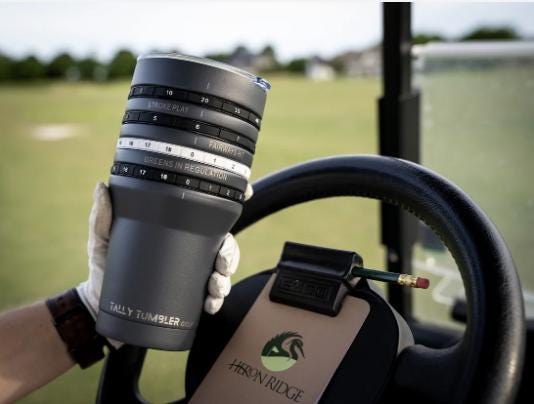 Personalized Golf Tumbler with Scorekeeper | Custom Logo Engraved Gift, additional product photo