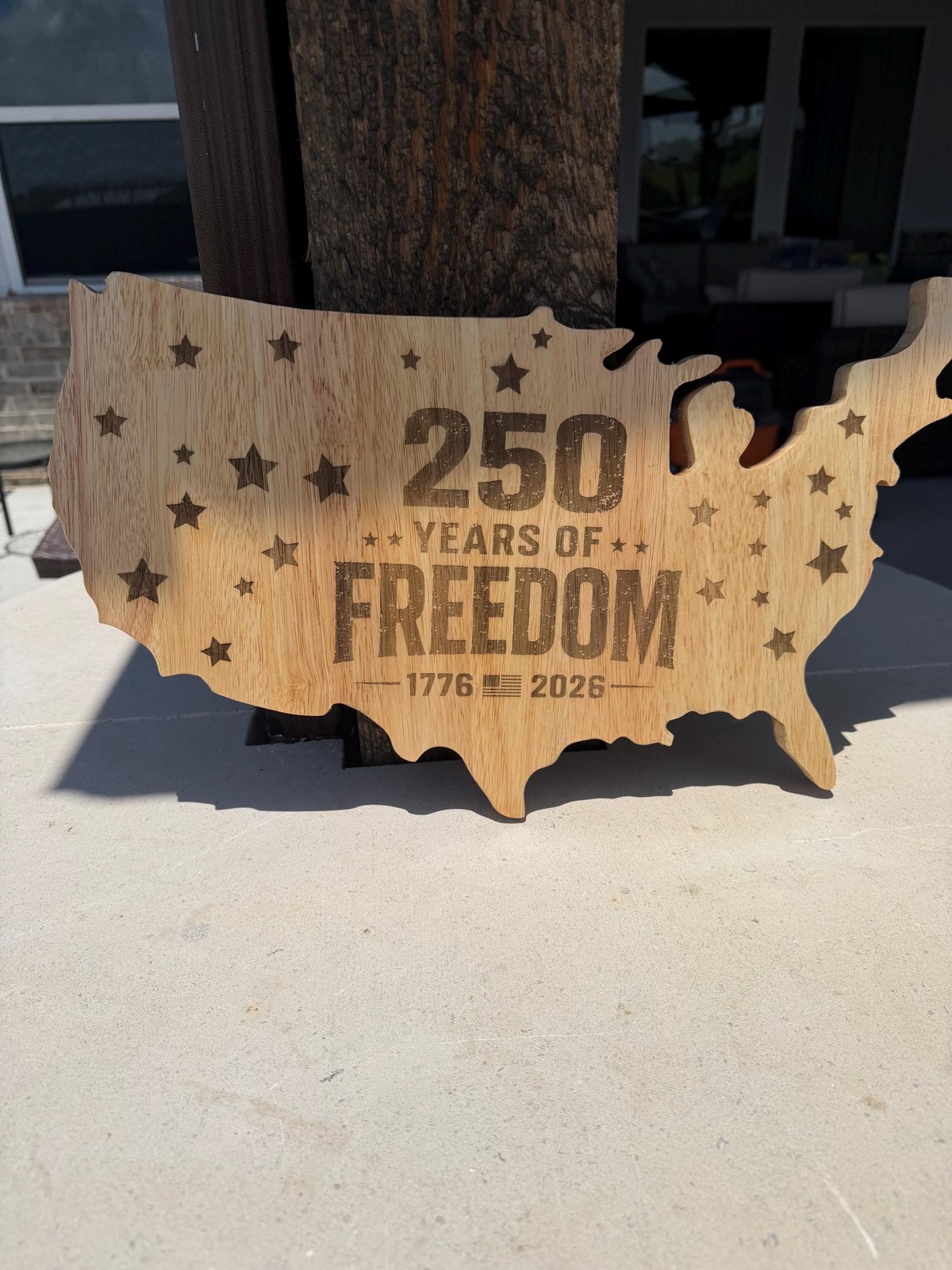 America 250 Charcuterie Board, 250 Years of Freedom Serving Board, Patriotic USA Cutting Board, Fourth of July Decor, American Gift, additional product photo