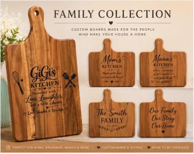 Personalized Acacia Wood Serving Board: Custom Engraved Kitchen Gift (GiGi's Kitchen), additional product photo