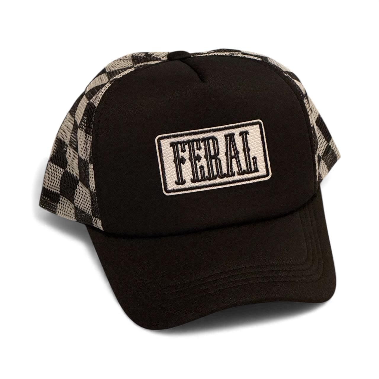 Feral Toddler & Kids Trucker Hat (Patch) | Funny Wild Child Snapback | Youth Mesh Cap | Trendy Kid Hat | Gift for Little Rascals, additional product photo