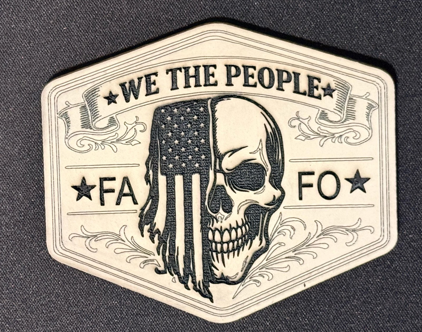 Glow in the Dark Leather Patch Trucker Hat | Custom Engraved Richardson 112 Snapback, additional product photo