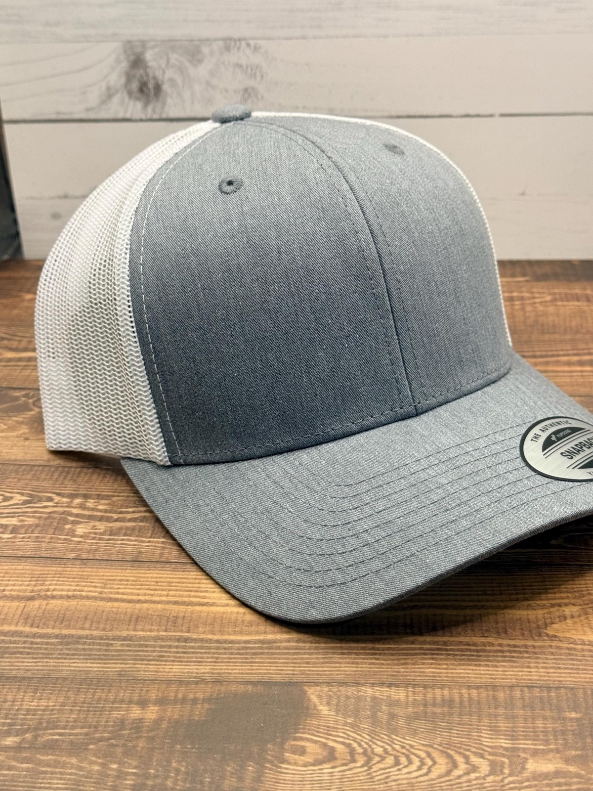 Glow in the Dark Leather Patch Trucker Hat | Custom Engraved Richardson 112 Snapback, additional product photo