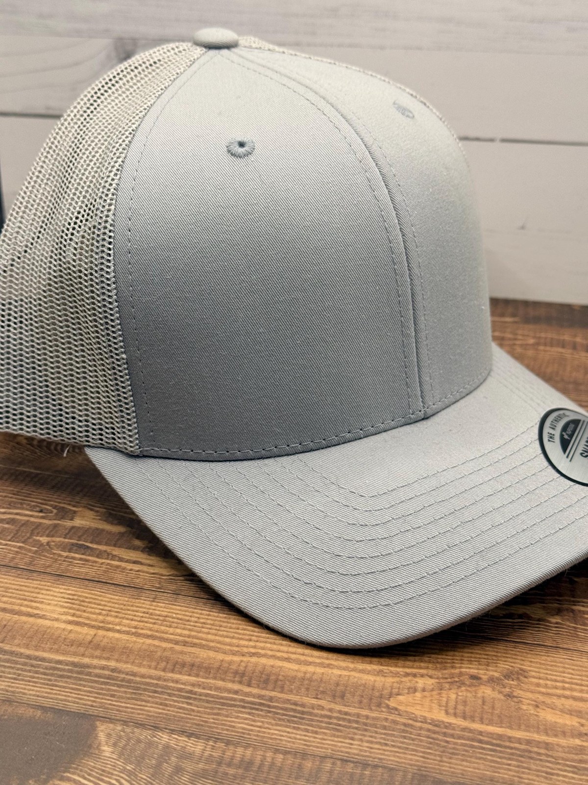 Glow in the Dark Leather Patch Trucker Hat | Custom Engraved Richardson 112 Snapback, additional product photo