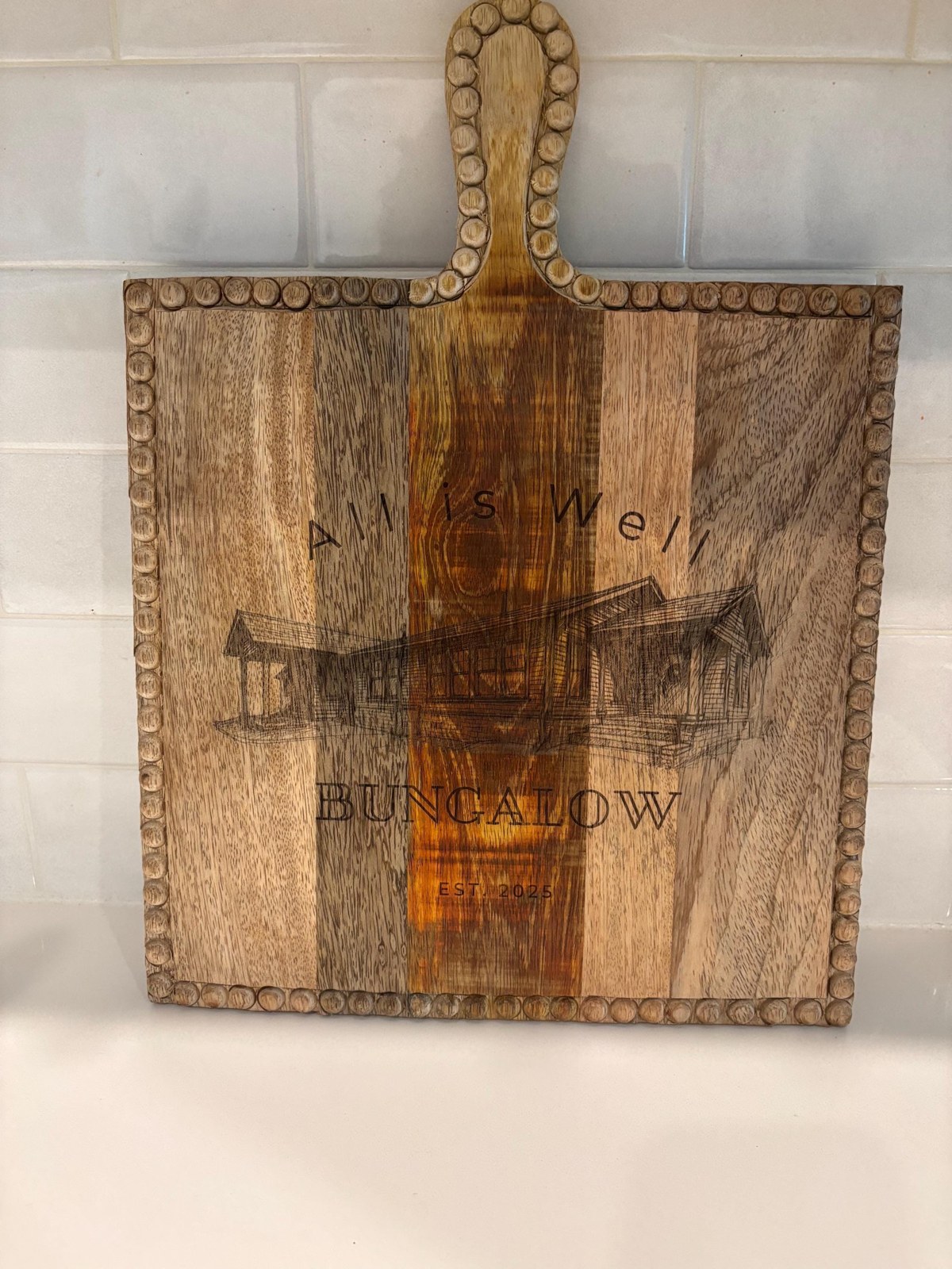 Custom House Sketch Cutting Board: Personalized Host Gift, additional product photo