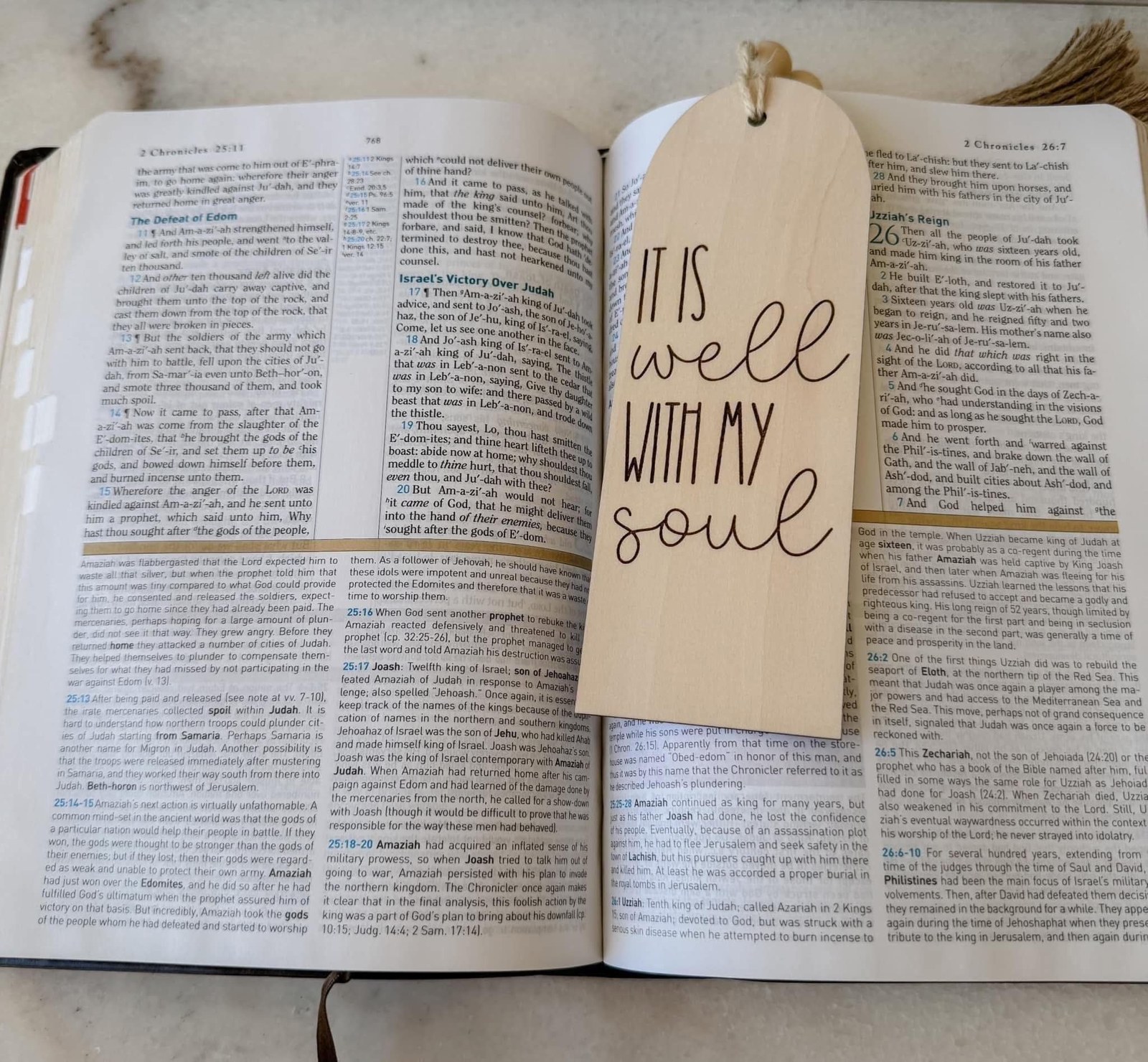 Engraved Wooden Bookmarks - Faith & Inspiration Collection, additional product photo
