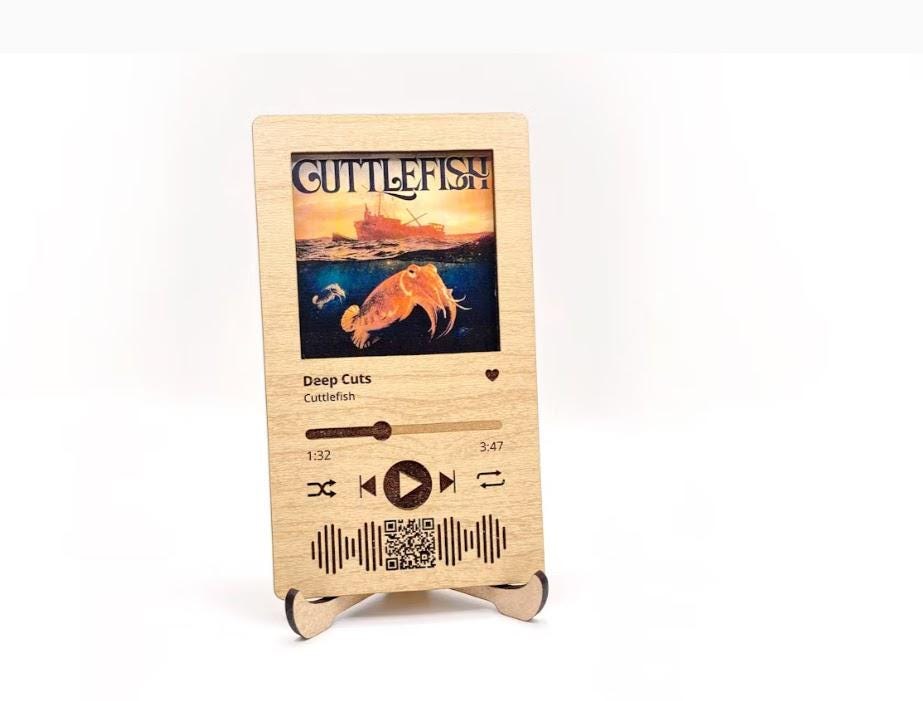 Custom Song Lyric Frame: Laser Engraved Wood, Personalized QR Code, additional product photo