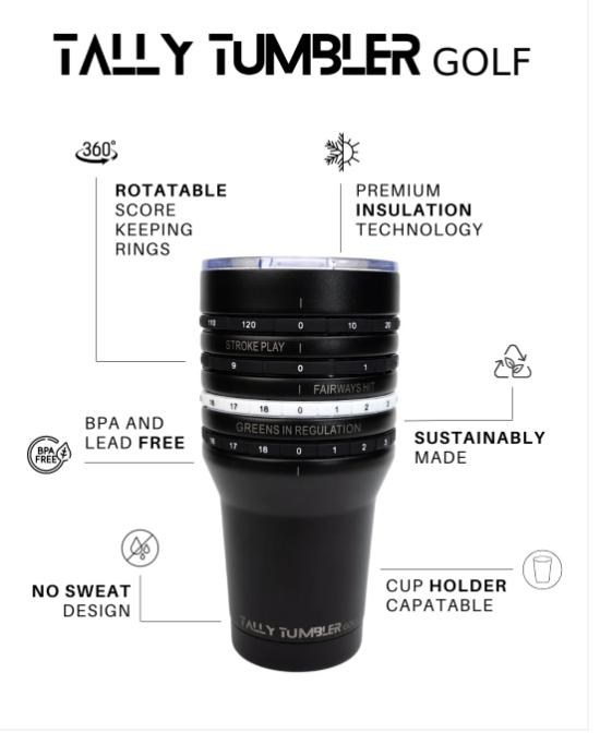 Personalized Golf Tumbler with Scorekeeper | Custom Logo Engraved Gift, additional product photo