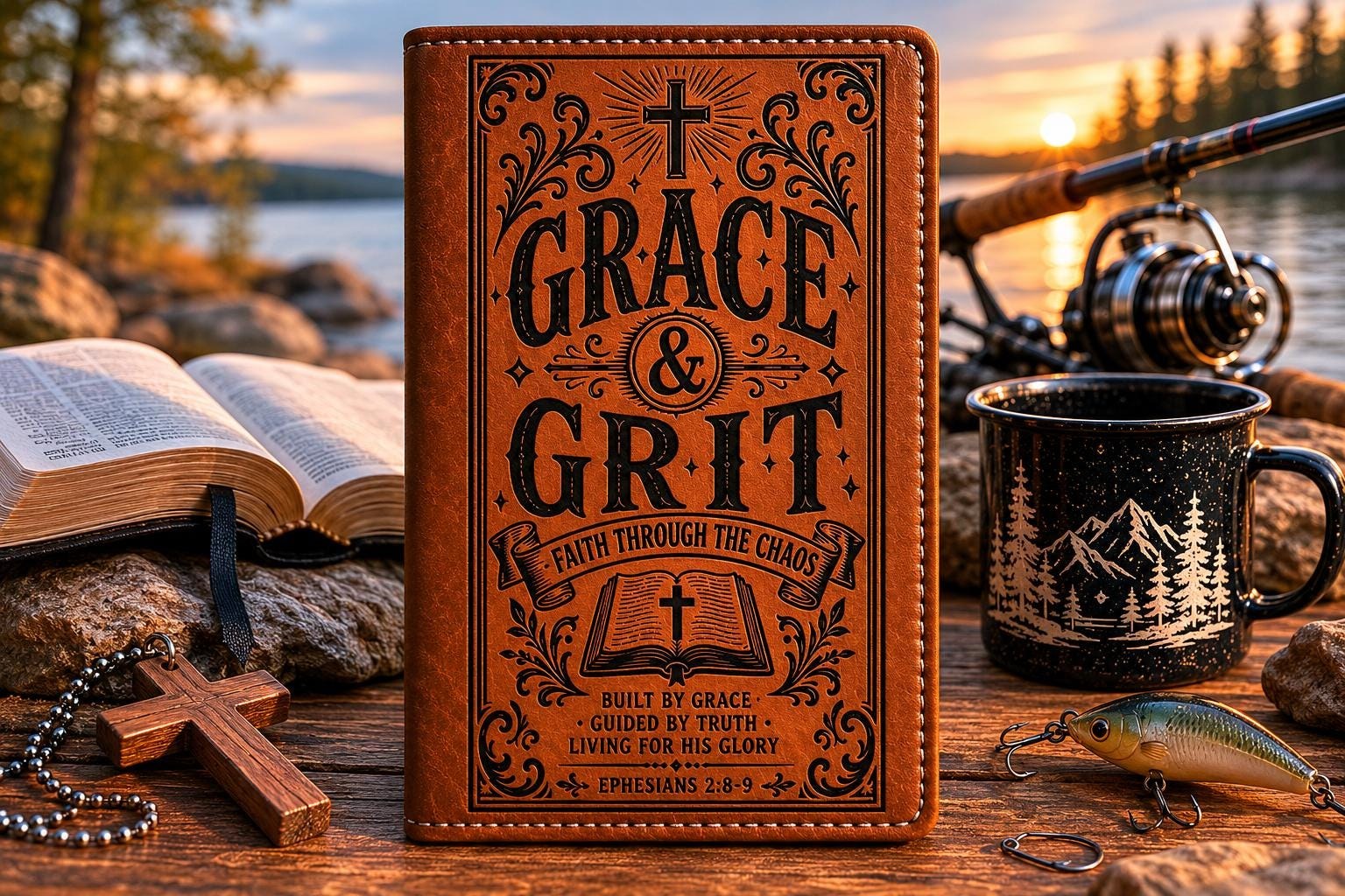 Custom Leatherette Tally Book Golf Gift for Men, Hunting Fishing Pocket Notebook, Personalized Scorecard Holder Wallet, additional product photo