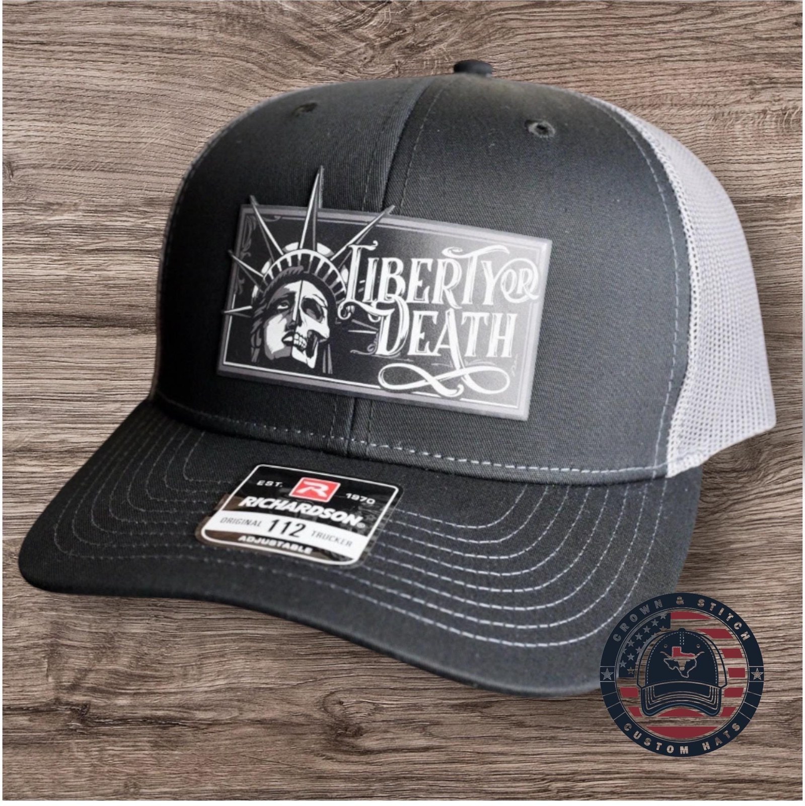 7 x Patriotic SnapBack Trucker Hat Designs: "We The People" Leather Patch, additional product photo