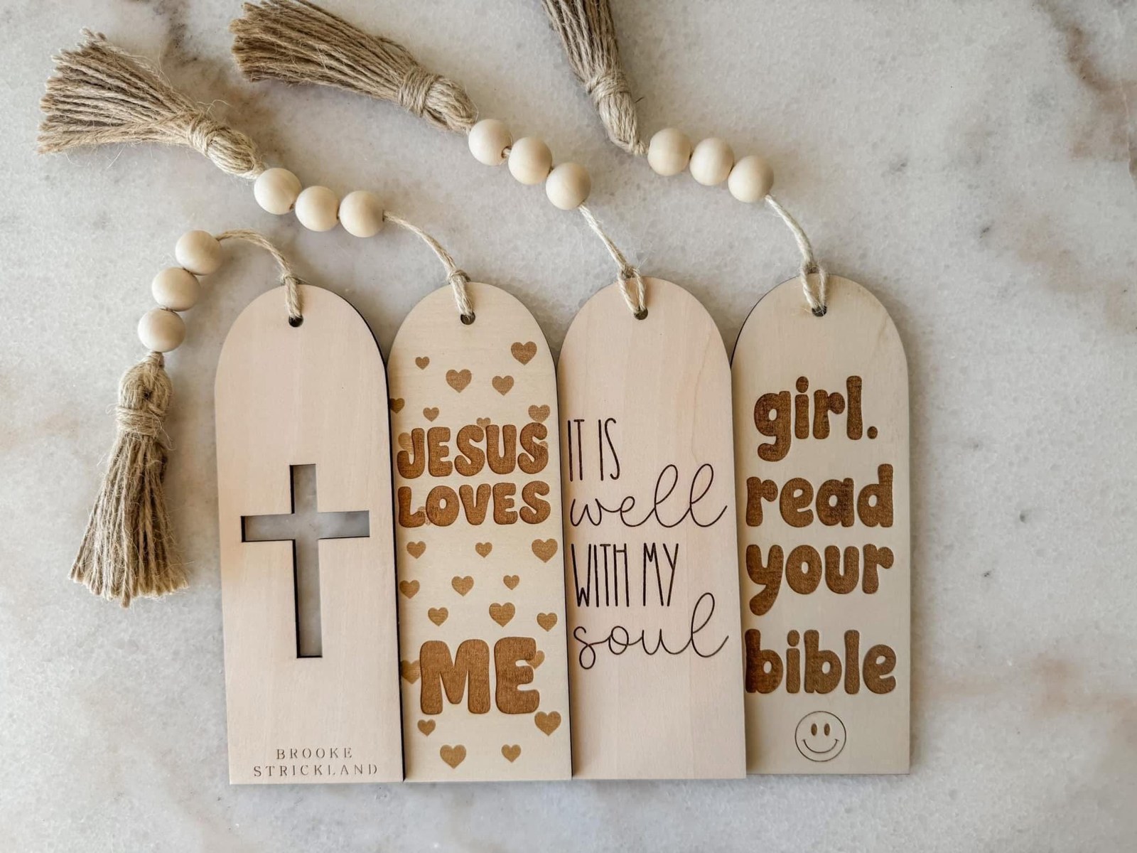 Engraved Wooden Bookmarks - Faith & Inspiration Collection, additional product photo