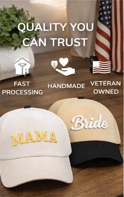 Custom MAMA Puff Vinyl Trucker Hat | Arched Leopard Print Brim, additional product photo