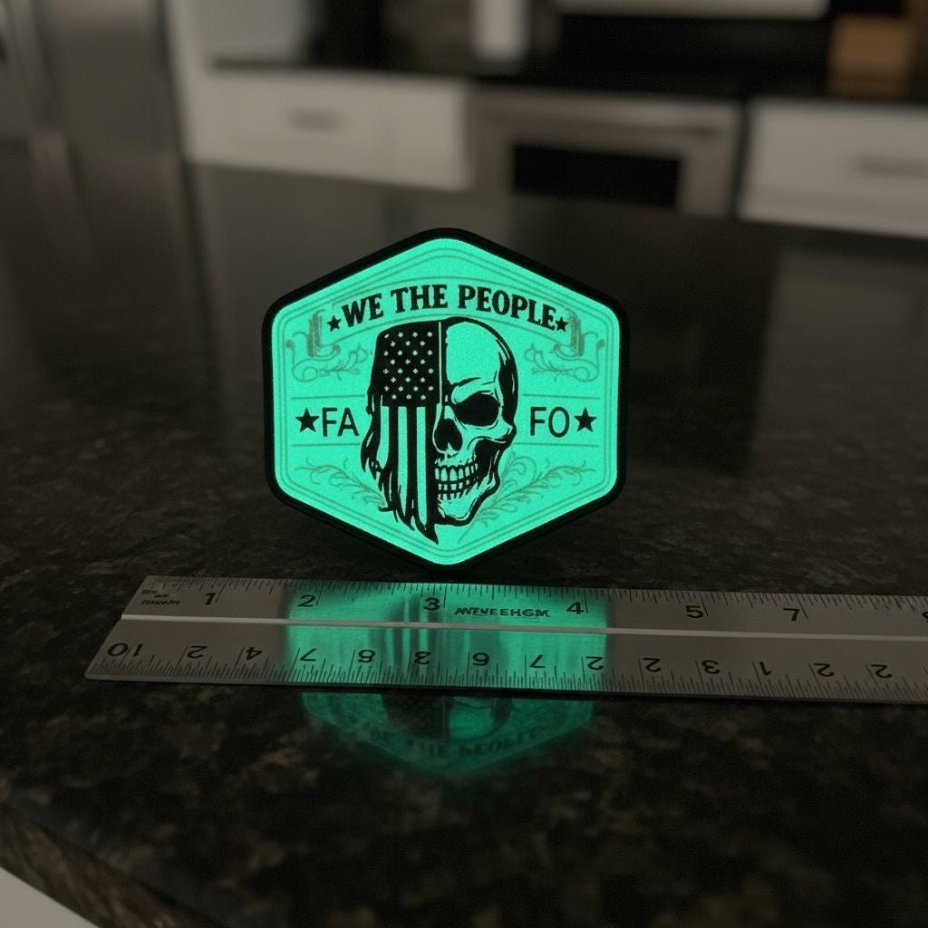 Glow in the Dark Leather Patch Trucker Hat | Custom Engraved Richardson 112 Snapback, additional product photo