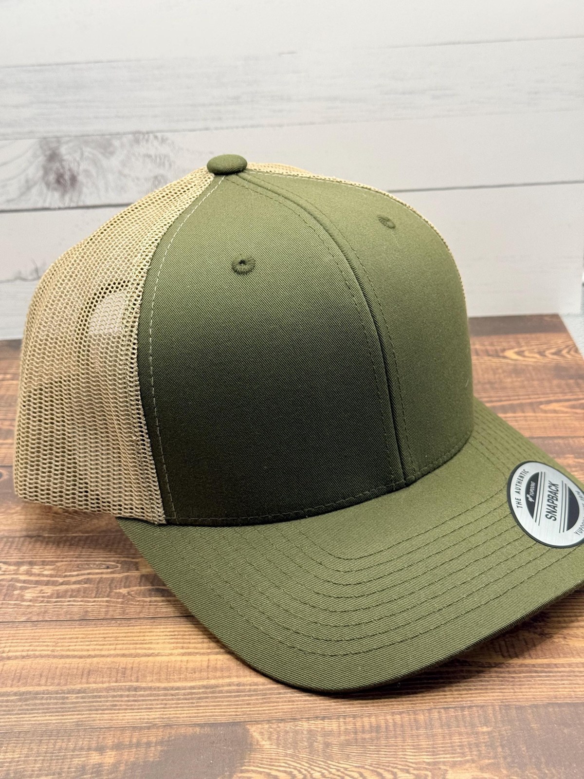 Glow in the Dark Leather Patch Trucker Hat | Custom Engraved Richardson 112 Snapback, additional product photo