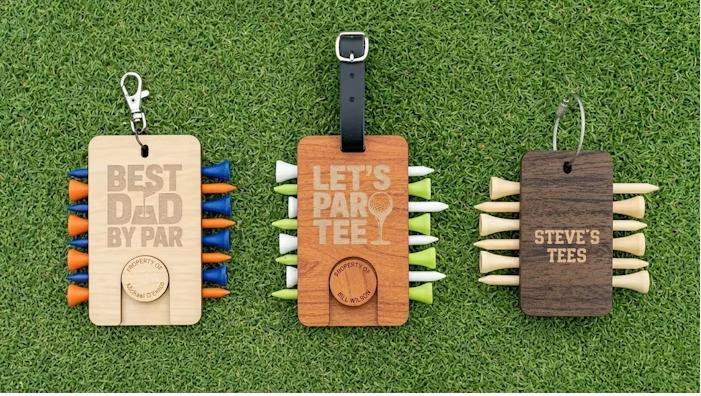Custom Golf Tee Holder with Personalized Ball Markers | Father's Day Golf Gift | Golf Bag Tag | Golfer Gift for Dad | Golf Accessories, additional product photo