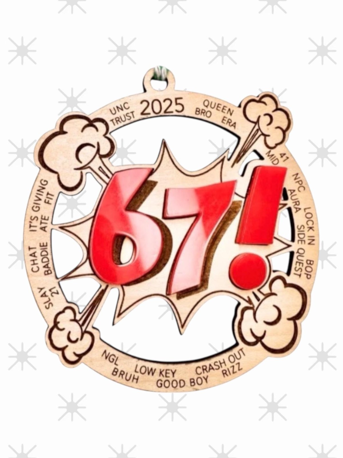 67 Phrase of the Year Ornament 2025 | Gen Alpha Meme Gift, additional product photo