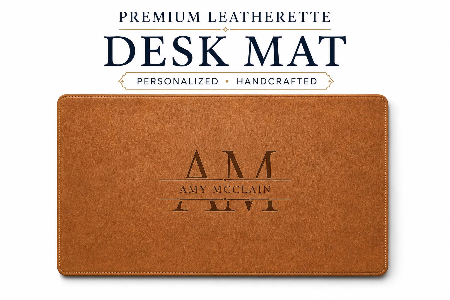 Custom Mouse Pad Desk Mat Executive Office Gift Corporate Employee Appreciation Item Personalized Leather Workspace Essential Professional