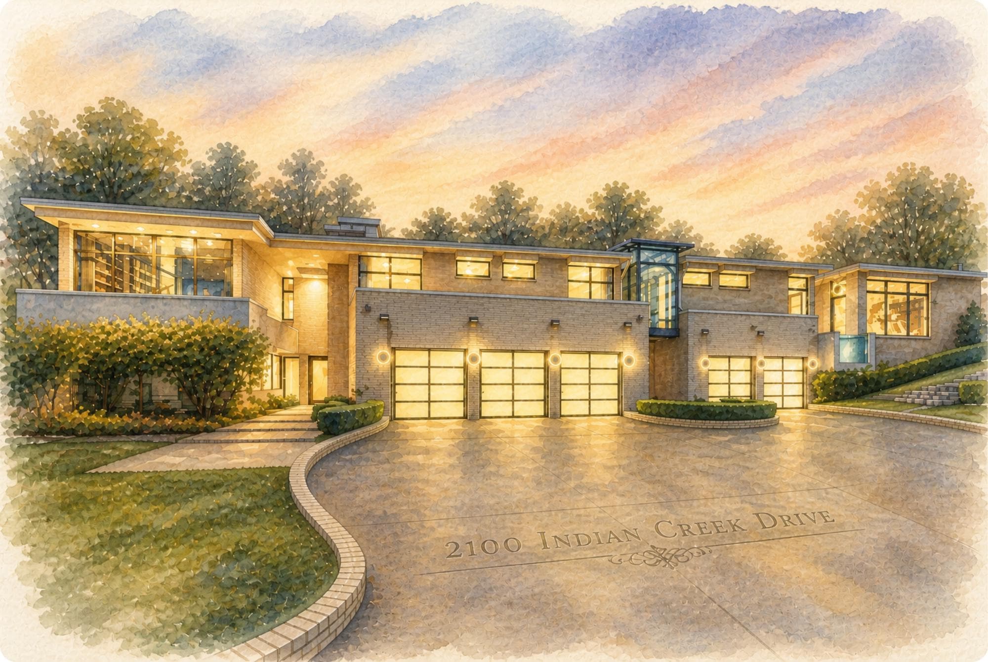 Custom Watercolor Home Portrait - Personalized House Painting Print, Realtor Closing Gift, Housewarming Present, Framed 8x10