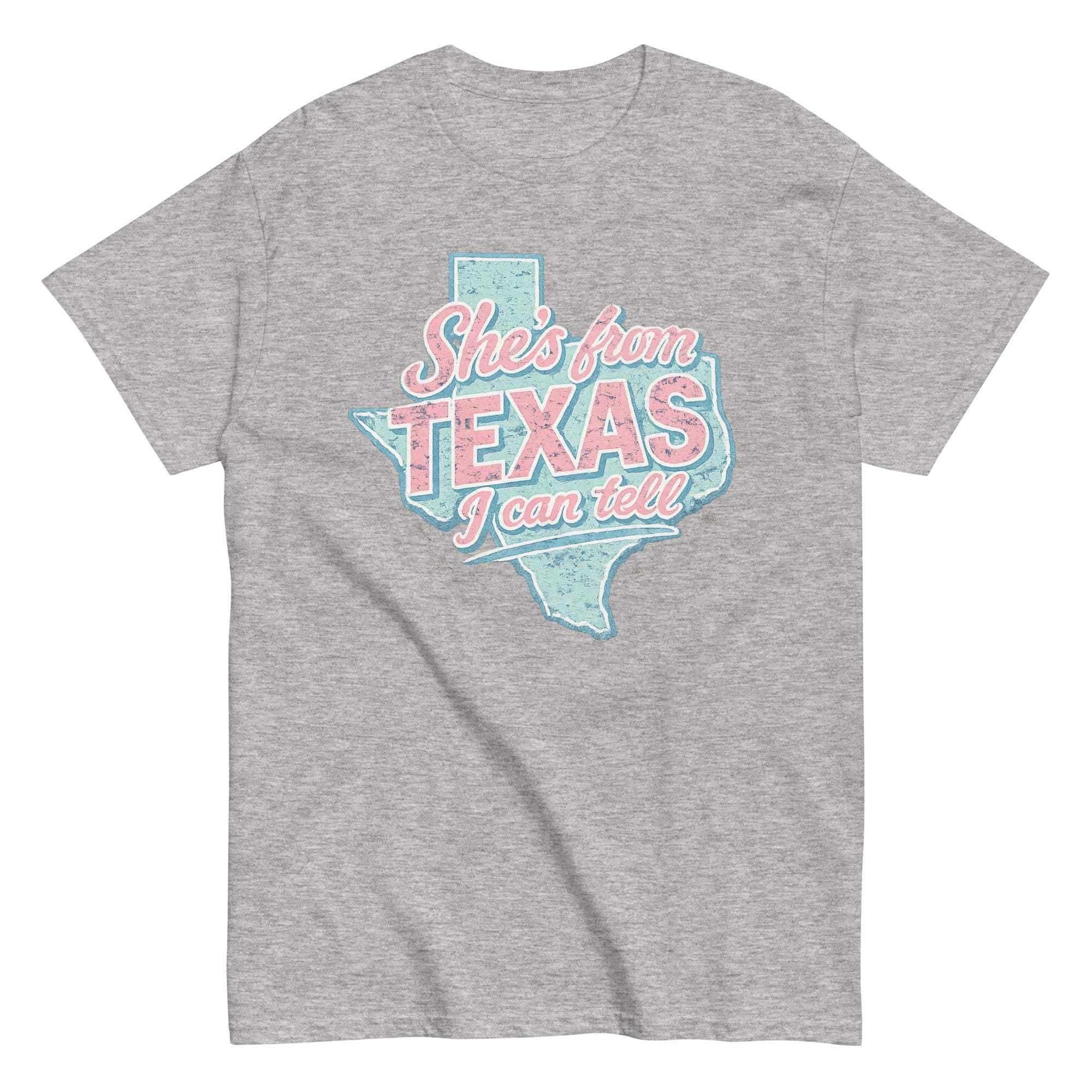 She's From Texas I Can Tell, Texas Girl Graphic Tee, Southern Cowgirl Shirt, Cute Texas Pride Tee, Western Boutique Shirt