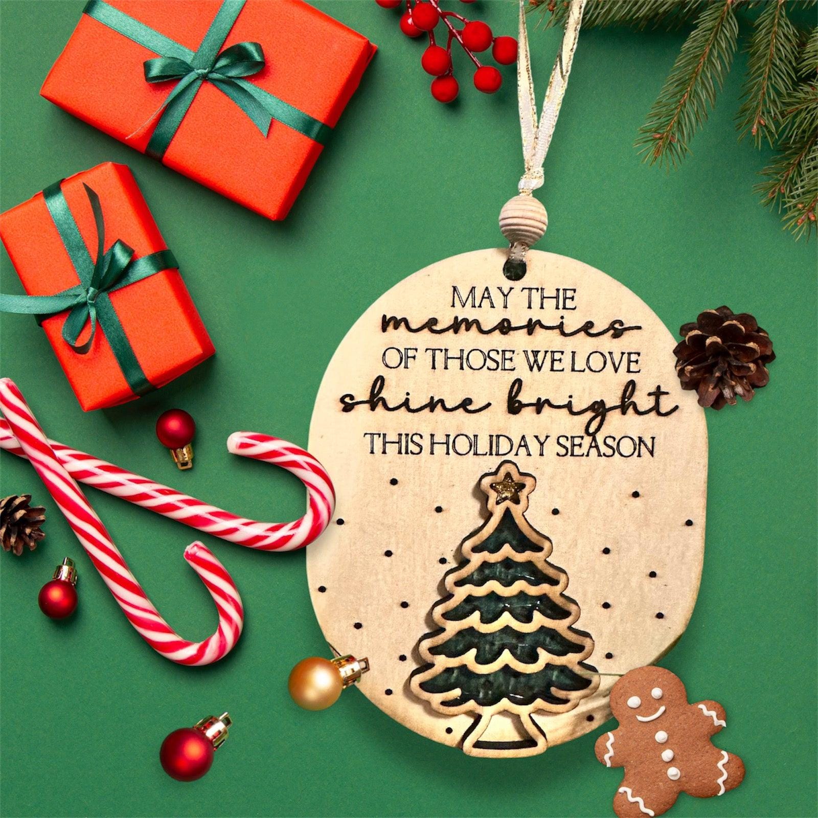 Memorial Ornament - "Shine Bright This Holiday Season"