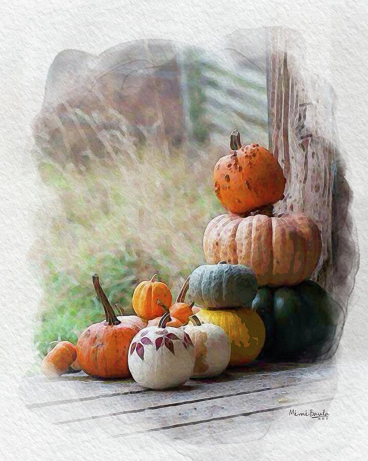 Autumn's Little Gathering by Mimi Baula