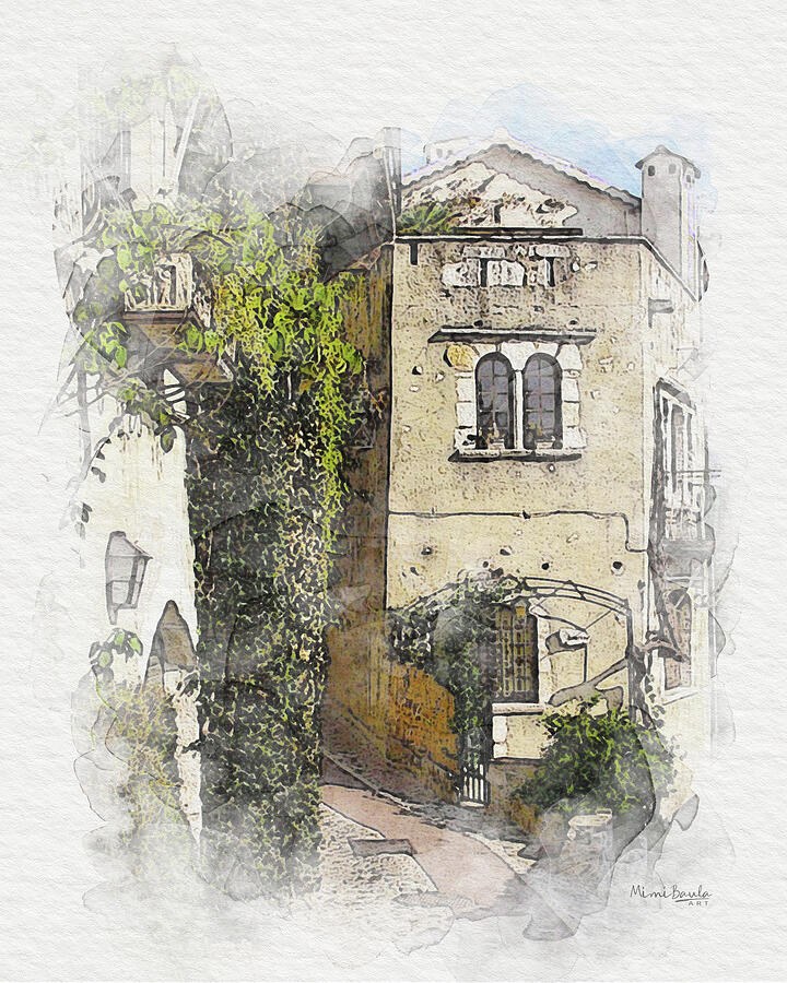 Ivy-Draped Old Town Street by Mimi Baula