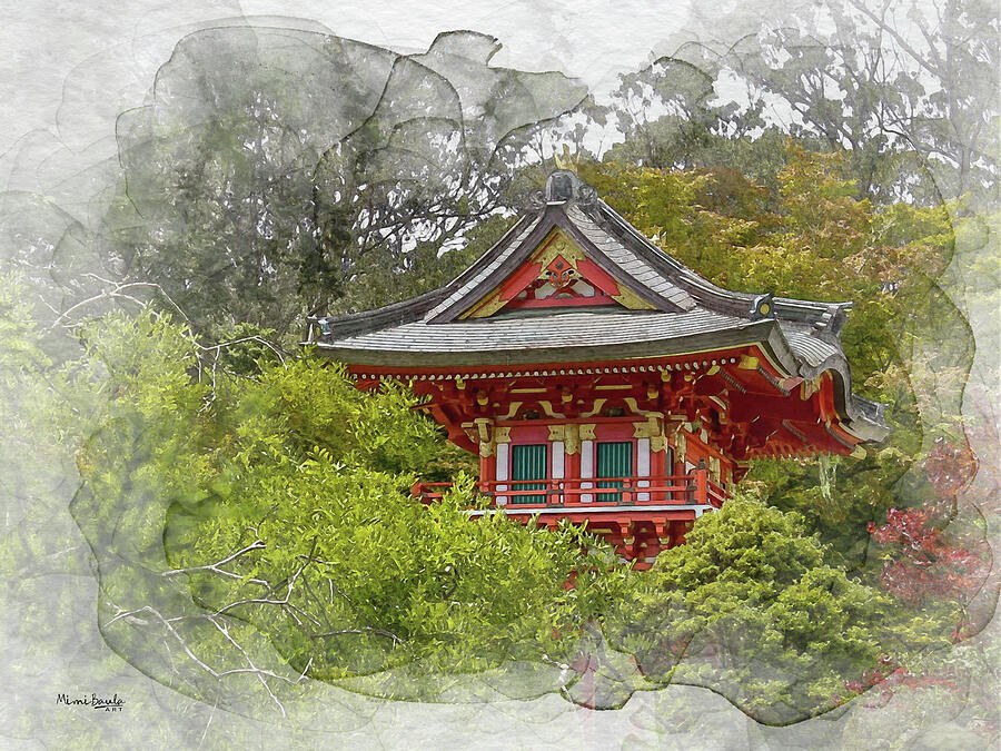 Pagoda at Dawn by Mimi Baula