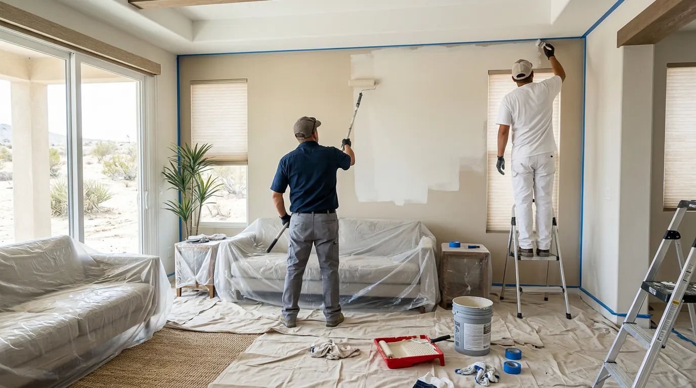 Crisp newly painted interior
