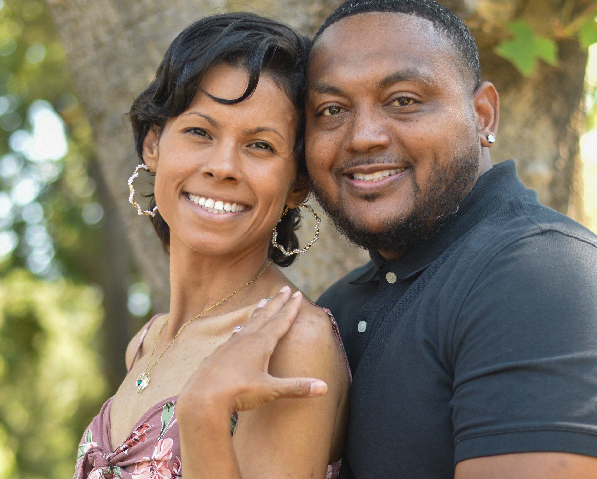 Jazz Burney and his wife posing together