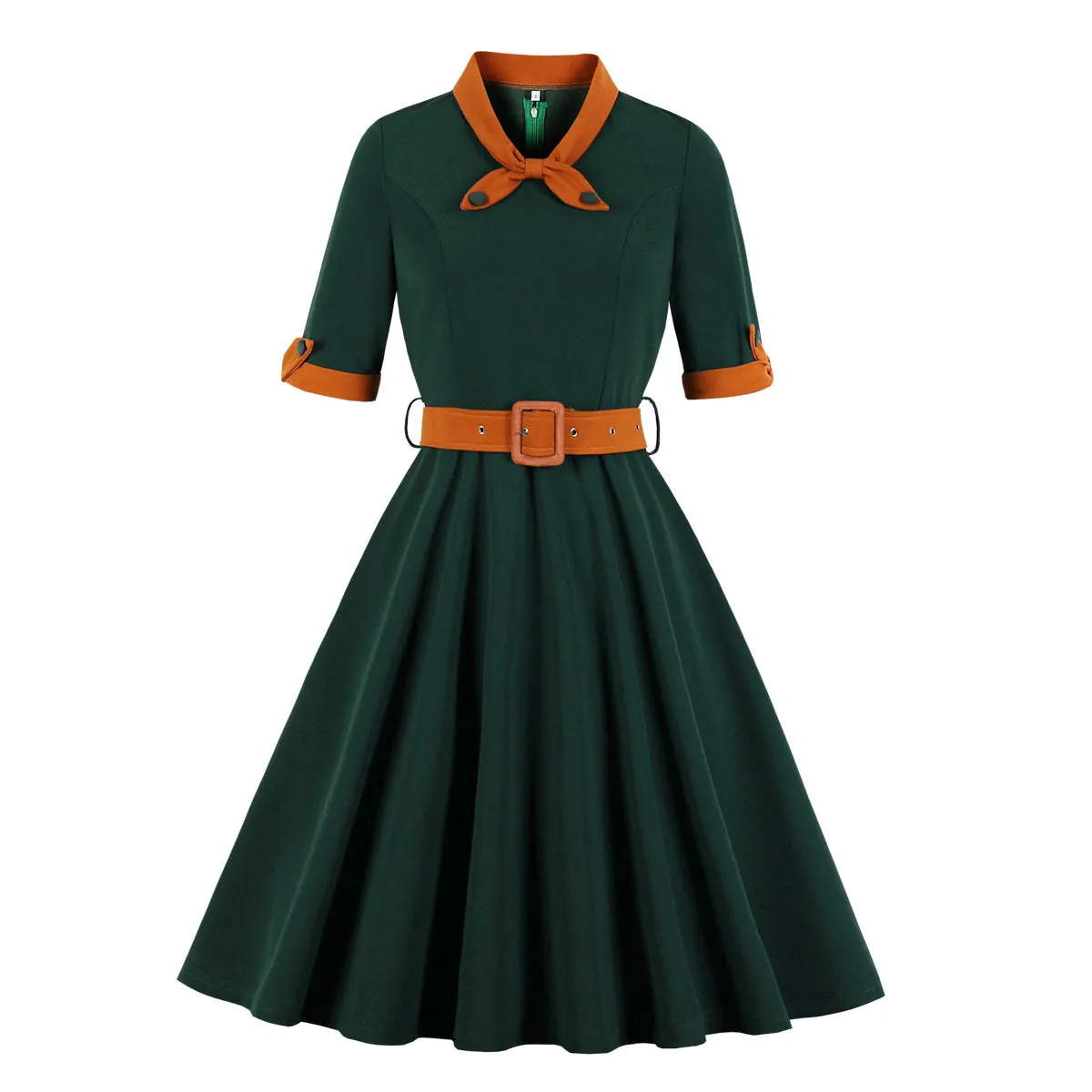Vintage Inspired V-Neck Swing Dress