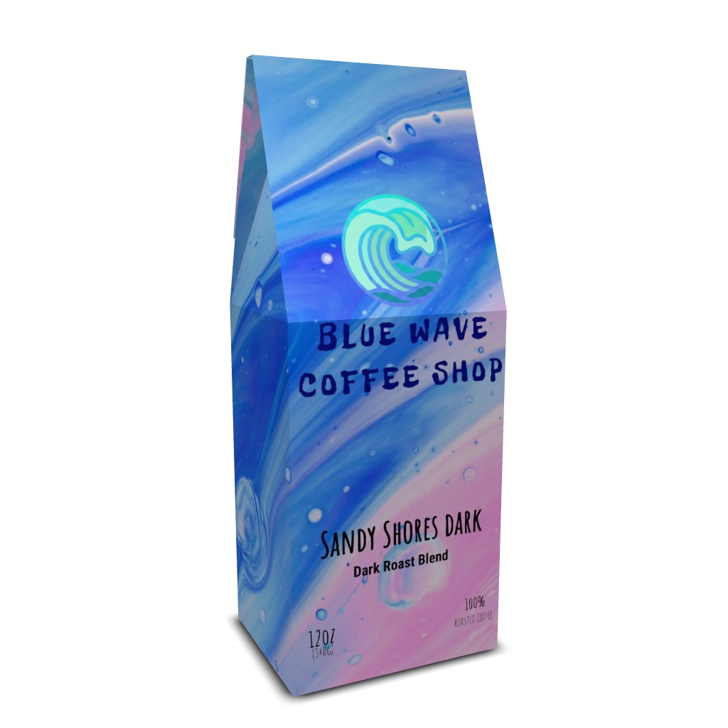 Blue Wave Coffee Dark Sandy Blonde Coffee Blend – Sandy Shores Dark Premium Roast Coffee for Smooth Bold Flavor in the USA