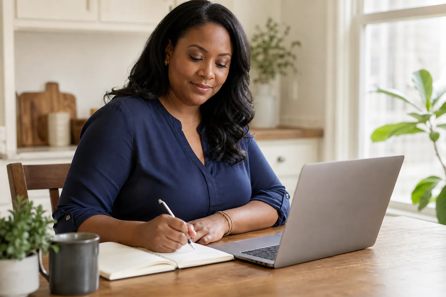 Patient taking part in a telehealth visit from home
