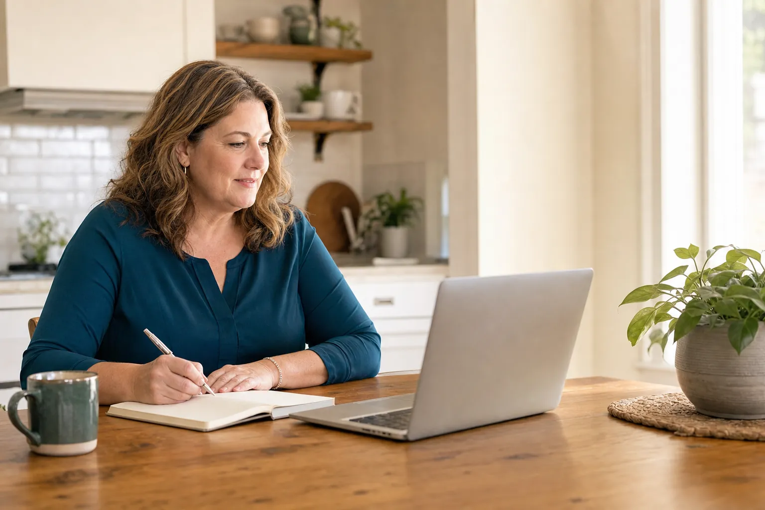 Patient taking part in a telehealth visit from home