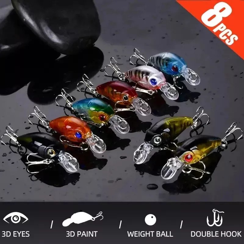 ANFS LURES 8pcs Crank Bait Set
