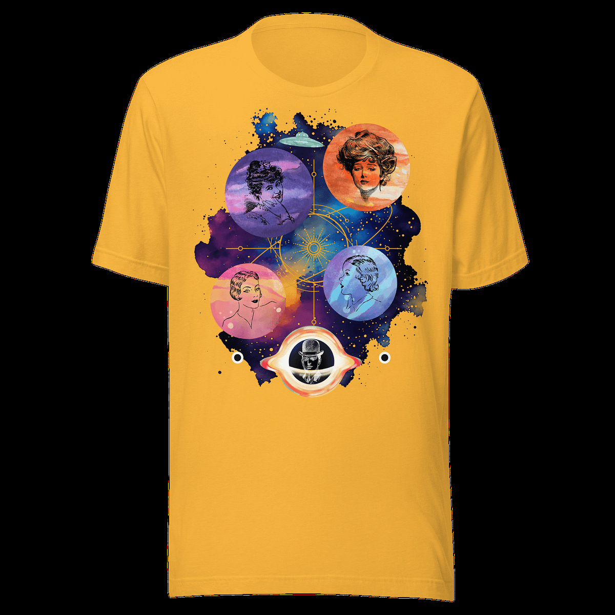 Cosmic Vintage Collage T-Shirt