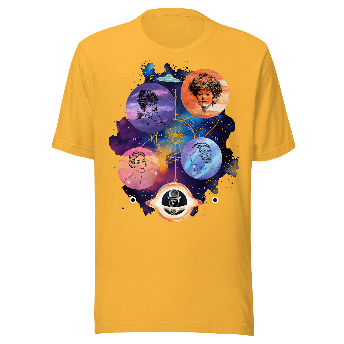 Cosmic Vintage Collage T-Shirt