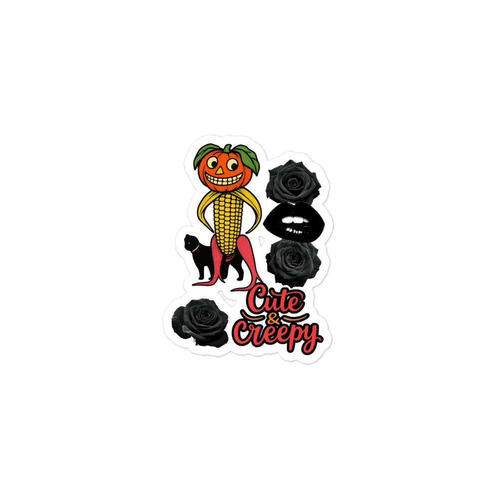 Cute & Creepy Halloween Kiss Cut Sticker