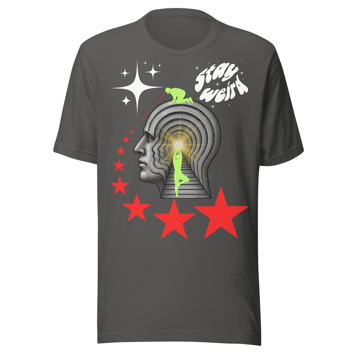 Glowing Mind Stay Weird Tee — Bone Jungle x Bella+Canvas