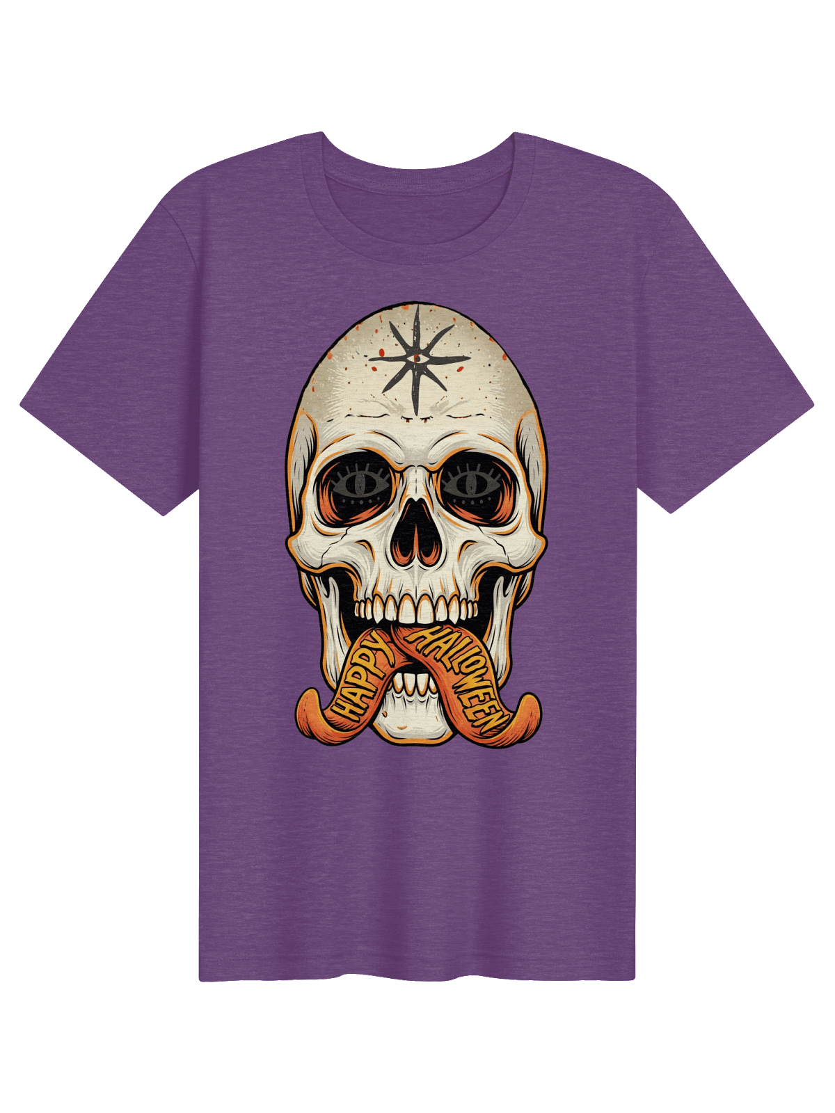 Happy Halloween Skull Tongues Tee