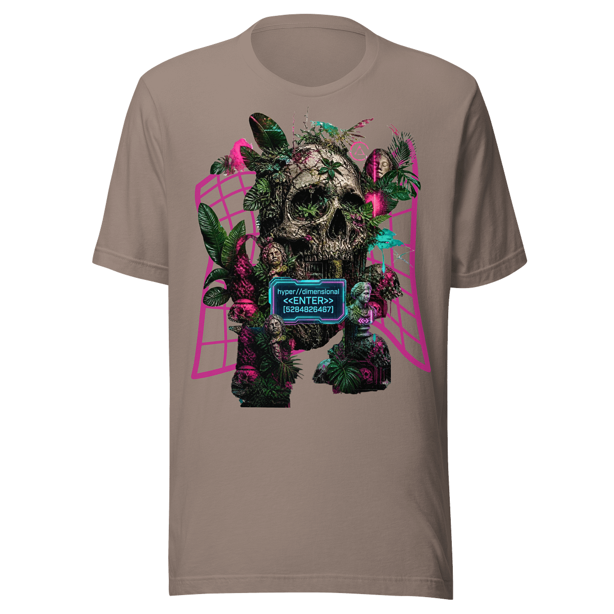 Hyper Dimensional Skull Neon Collage Tee
