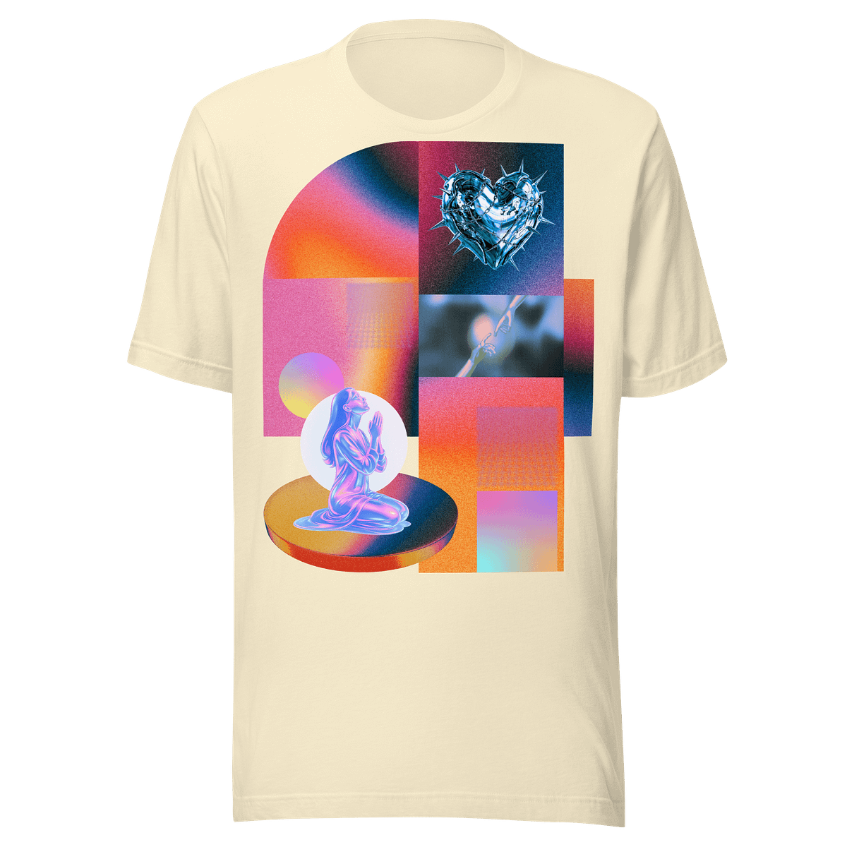 Neon Prayer Heart Collage Tee