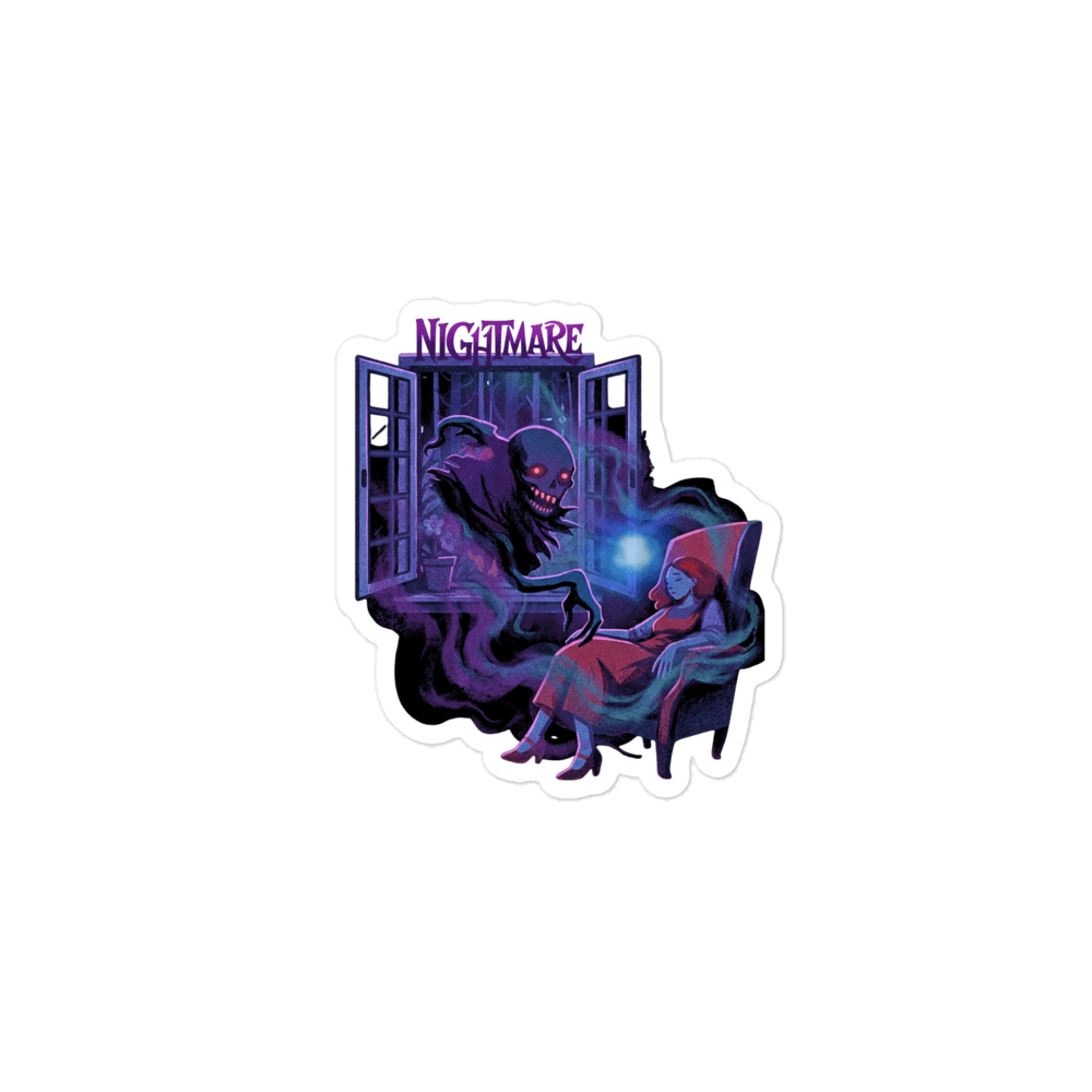 Nightmare Window Horror Kiss Cut Sticker