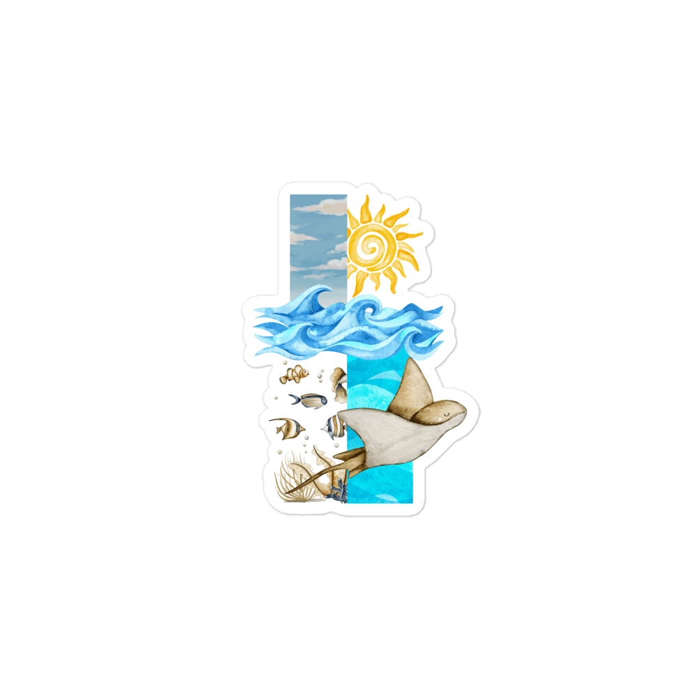 Ocean Dream Collage Kiss Cut Sticker