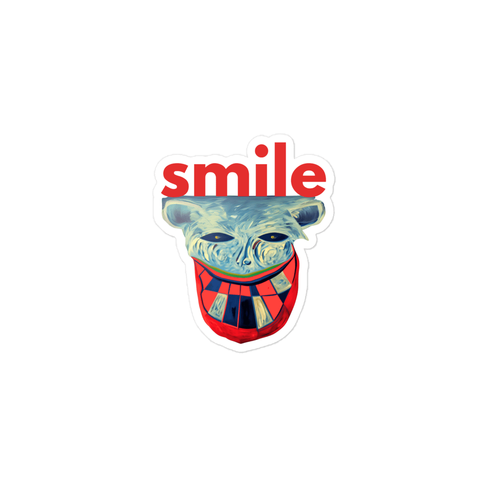 Smile Face Kiss Cut Sticker
