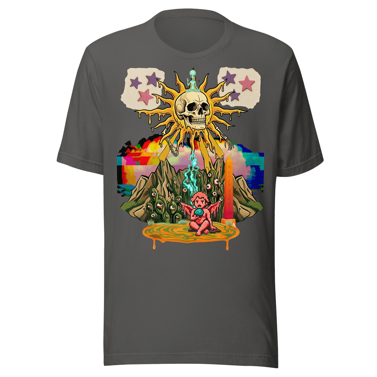 Surreal Skull Glitch Tee