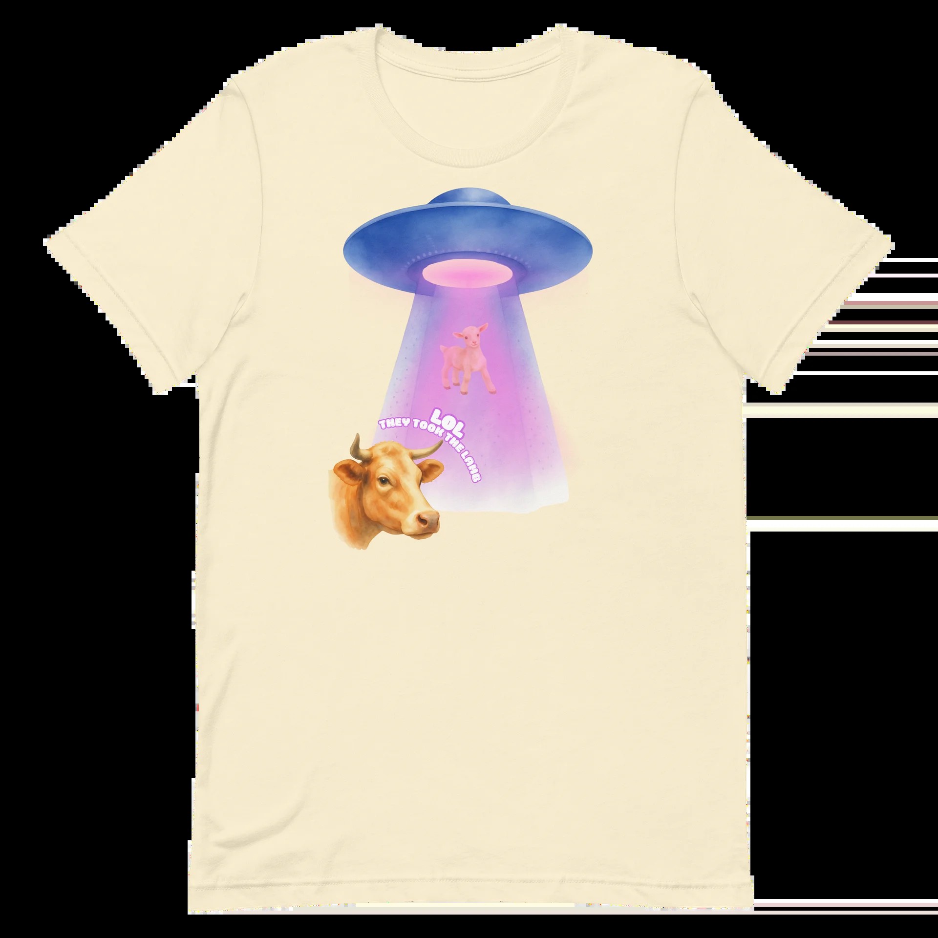 UFO Beam-Up Funny T-Shirt, view 2