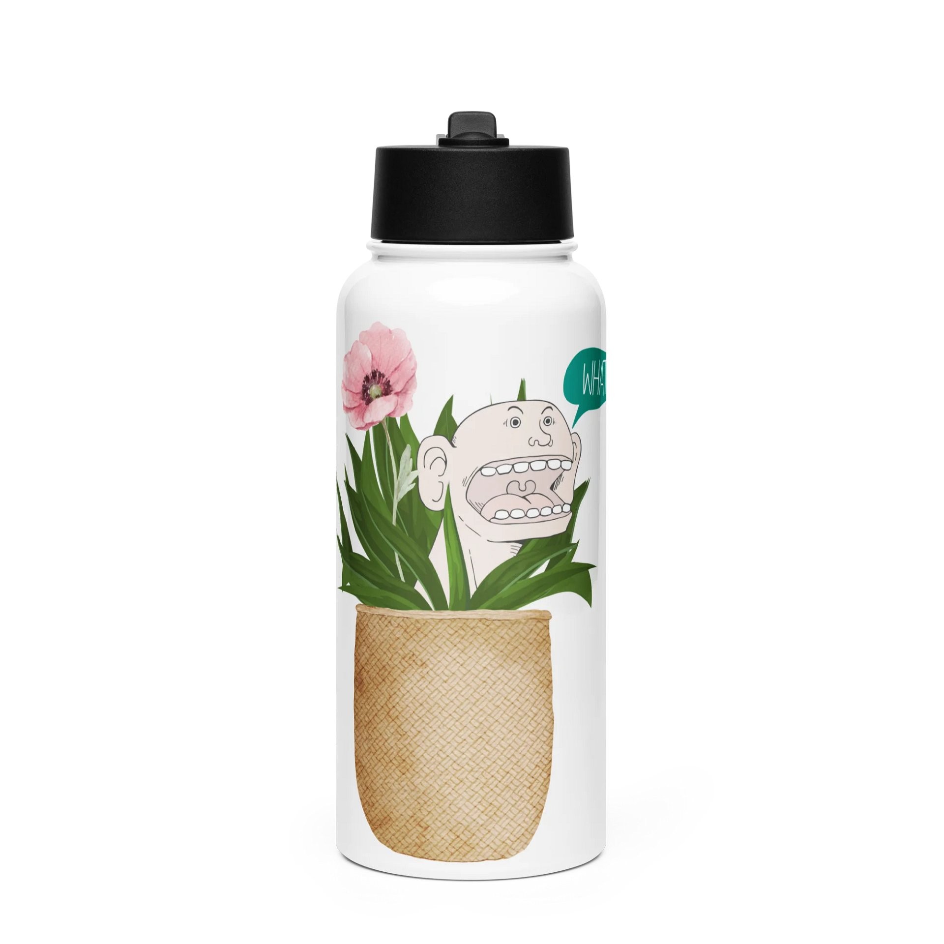 Whimsical Water Bottle - What's Your Drink?